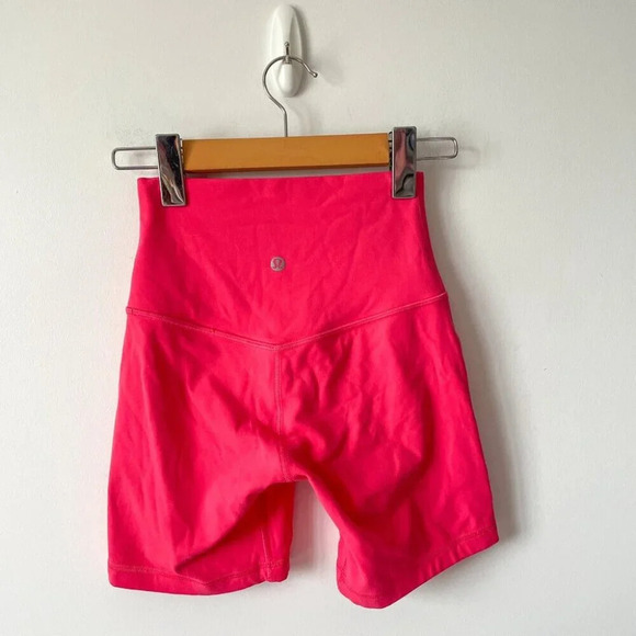 Lululemon Align High-Rise Biker Short 6" Lip Gloss Pink Size 2 - Picture 5 of 6